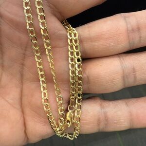 10kt Real Gold Cuban Chain 16 inch